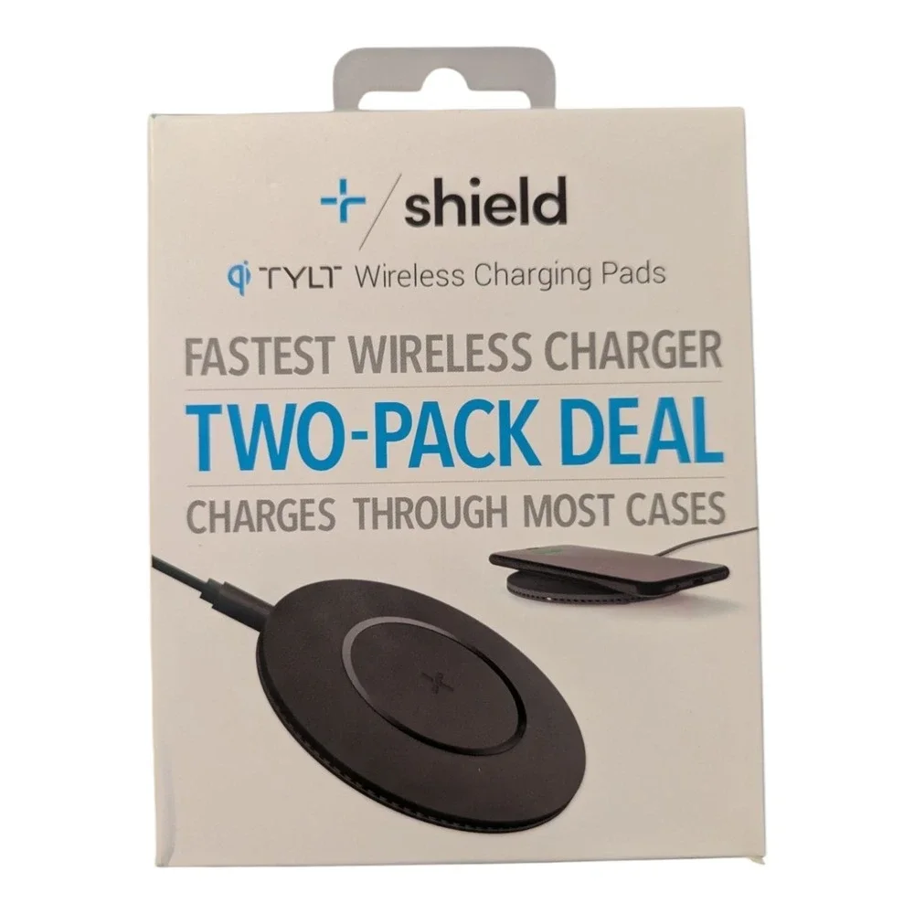 U2-N TYLT Shield 2 Pack Wireless Fast Charging Pad/Charging Station | Qi-black